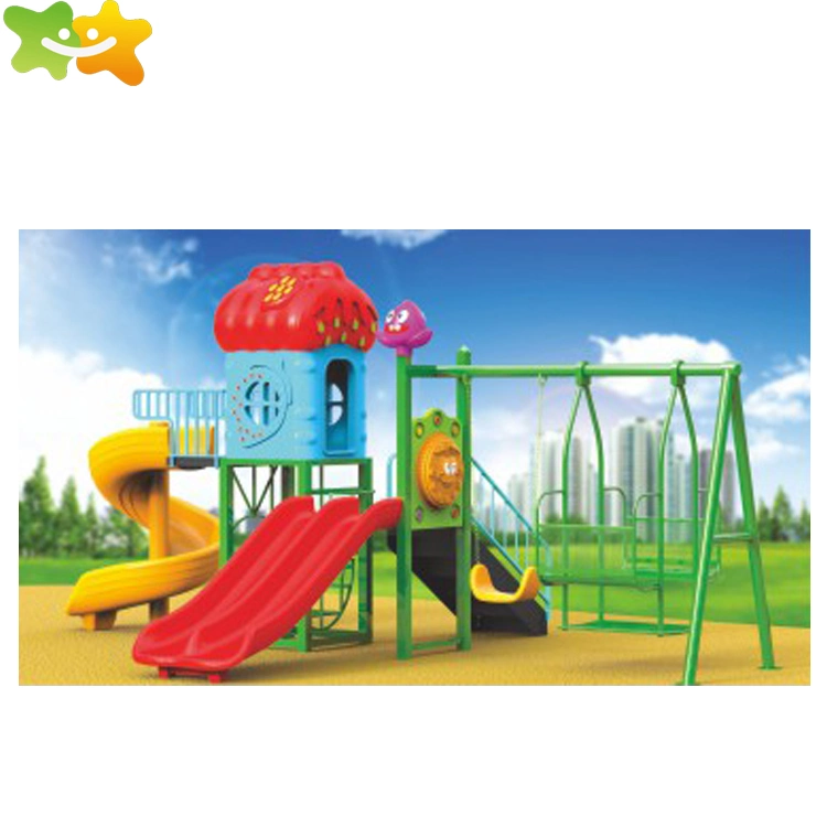 Outdoor Children Play Area Playground Equipment Slides with Swing Set