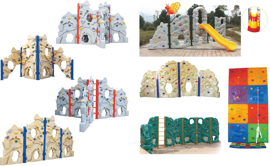 Children′ S Outdoor Plastic Rockery Climbing Wall in Square Park