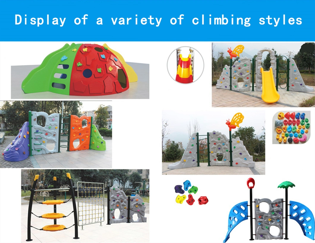 Children′ S Outdoor Plastic Rockery Climbing Wall in Square Park